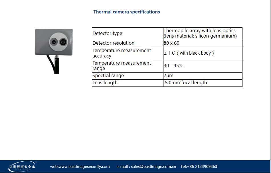 Sistema de medición de temperatura corporal de imagen térmica MLT1000A